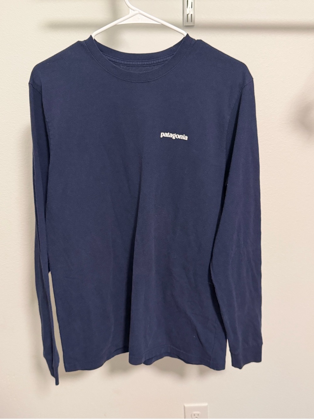 Patagonia Men's Long-Sleeve Crew Tee — Navy Blue